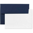 JAM Paper - Ensemble de papeterie 25 cartes blanches et 25 enveloppes A6 - Bleu marine - lot de 25-Couleur: Bleu Marine
