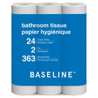 Baseline - Papier hygiénique 2 épaisseurs - 363 feuilles par rouleau - Paquet de 24-24 rouleaux triples de papier hygiénique 2 épaisseurs