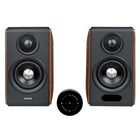 Edifier - Haut-parleurs d’étagère actifs S880DB MKII, audio Hi-Res sans fil avec LDAC, puissance RMS de 88 W, Bluetooth, format 2.0 – Noyer-Le port SUB OUT permet de connecter un caisson de basses externe, offrant des graves plus profonds et plus puissants