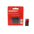 Staples Tech - AAA Alcaline Batterie, Paquet de 4-Alimentez tout en toute confiance, des jouets aux lampes de poche, en passant par les outils électriques portables et bien plus encore