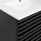 Modway - Render 24" Vanette de salle de bain - Noir Blanc-Style moderne du milieu du siècle