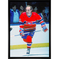Guy Lafleur Montreal Canadiens Action Close-Up sur toile - Toile encadree - 22" x 31"-Impression sur toile de qualité supérieure avec bordures enveloppées