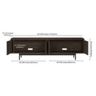 Hudson&Canal - Meuble TV Whitman pour téléviseurs jusqu'à 75 pouces - Alder Brown-Caractéristiques assemblage facile