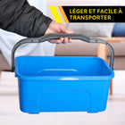 Gritt Commercial - Seau pour nettoyage de vitres et usage général - 11,4 Litres - Paquet de 12-Le seau de nettoyage professionnel est de forme rectangulaire, idéal pour les outils allant jusqu’à 14 po de long.