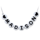 Hygloss - Perles ABC - Noir et Blanc - 3 paquets de 300-10 mm de diamètre et 6 mm d'épaisseur
