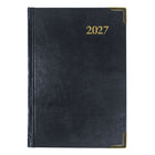 Brownline - 2027 agenda quotidien Executive avec reliure cousue – 7 1/8 po x 4 7/8 po – couleurs assorties – trilingue-Reliure cousue avec couverture ridige en cuire contrecollé Aristo