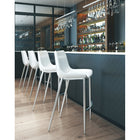 Zuo - Magnus Tabouret de bar - Blanc/Argent - Ensemble de 2-Dimensions: 21,7 po L x 20,7 po L x 43,3 po H
