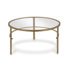 Hudson&Canal - Table basse ronde gigogne Gaia - Laiton-Nettoyer avec un chiffon doux et sec, sans produits chimiques agressifs ni produits de nettoyage abrasifs