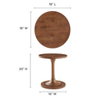 Modway - Lina Bois rond Table d’appoint - Noyer-Finition du grain du bois