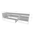 Nexera - Meuble audio-vidéo Rustik, 72 po, 1 tiroir, Noir-Meubles conçus et produits au Canada à partir de panneaux de particules et de MDF certifiés CARB II/FSC.  Item expédié en 24-48 heures après réception de la commande.  Assemblage requis