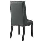 Modway - Baron Cuir végane Chaise à manger - Gris-Capacité de poids de la chaise : 500 lb.