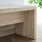 Modway - Mirella 62" Imitation Travertin Long Bench - Travertin-Placement polyvalent