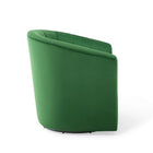 Modway - Prospect Performance Velvet Fauteuil pivotant - Émeraude-Siège rembourré en mousse dense