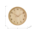 Monarch Specialties - 9120 Horloge Murale Juvénile Rond de 12" - Visage Naturel/ Cadre Naturel-Profitez d'un environnement paisible grâce au mouvement à quartz sans tic-tac, qui crée une atmosphère sereine, que ce soit dans une chambre d'enfant ou dans un salon élégant