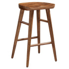 Modway - Saville Dos sans dos Tabourets de comptoir - Noyer - Ensemble de 2-Glissades de pied ajustables sans marquage
