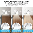 Bell+Howell - Lampe de ventilateur à douille de 15,7 po avec télécommande - Blanc-Facile à utiliser - aucun câblage ni installation nécessaire