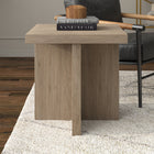 Hudson&Canal - Table d'appoint carrée Elna de 56 cm de largeur, , chêne gris vieilli-Nettoyer avec un chiffon doux et sec, sans produits chimiques agressifs ni produits de nettoyage abrasifs