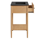Modway - Zaire 30" Vanette de salle de bain - Noir naturel-Assemblée requise