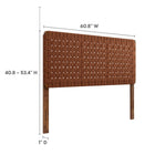 Modway - Sparta Tissage Cuir végane Tête de lit Queen, Brun noyer-7