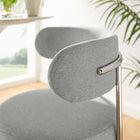 Modway - Albie Tissu Tabourets de bar Ensemble de 2 - Argent gris-Assemblée requise