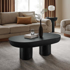 Modway - Caspian Béton ovale Table basse - Noir-MDF Construction