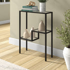 Hudson&Canal - Console Lovett 22" de largeur par - Bronze noirci-Une finition en bronze noirci fabriquée à la main est appliquée sur le cadre en acier