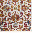 Modway - Entourage Treillis floral vintage Azami Vieilli Tapis de comédie 8 pi l x 10 pi L - Ivoire Bleu Orange Jaune Rouge-Résistant aux taches / Facile à nettoyer