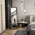 HOMCOM - Miroir pleine longueur - 20,1 po l x 57,9 po H - brun rustique-Couleur : Brun rustique 