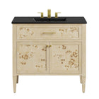 Modway - Elysian 36" Vanette de salle de bain - Burl noir-Assemblée requise