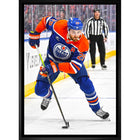 Leon Draisaitl Edmonton Oilers - Toile encadree - 22" x 31"-Impression sur toile de qualité supérieure avec bordures enveloppées