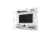 Manhattan Comfort - Plaza 64,25 po Meuble TV Flottant Moderne - Blanc-1 Étagère de présentation décorative en hauteur . . 2 Étagères multimédias ouvertes avec séparateur d’étagère en verre