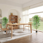 HOMCOM - Arbre s artificiels de ficus 6 pi pour décoration intérieure de la maison - vert - lot de 2-Pots de pépinière robustes offrant une base stable 