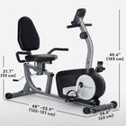 Soozier - Vélo d'exercice couché-Siège confortable avec rembourrage en mousse haute densité
