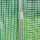 Outsunny - Serre tunnel 13 pi x 10 pi x 6,5 pi avec grandes fenêtres et porte à glissière, blanc- Grille de renfort empêchant la déchirure de la bâche, prolonge la durée de vie  
