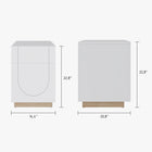 Nexera - Table d'appoint Nauraa, Blanc et Érable naturel-7