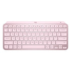 Logitech - MX Keys Mini Minimaliste Clavier Sans Fil Illuminé - USB-C - Rose-Clavier sans fil rétroéclairé minimaliste