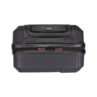 Swiss Mobility - Valise de cabine à coque rigide 21.50po de la collection QUAD - Noir-Intérieur doublé avec panneau de séparation, poches pratiques et sangles de serrage pour garder le contenu organisé et en place