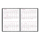 Brownline - 2027 agenda hebdomadaire – 11 po x 8 1/2 po – noir-Reliure spirale double avec couverture souple aspect lézard