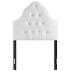 Modway - Sovereign Touffe de diamant Performance Velvet Tête de lit jumelée, Blanc-Tissu résistant aux taches