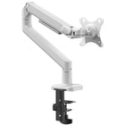 ShoppingAll - Bras De Moniteur Haut De Gamme À Fixation De Bureau Pour Un Écran, Blanc-mouvement complet : inclinaison, pivot, rotation
