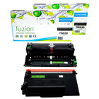 fuzion - Ensemble - Cartouche d'encre (toner) & Unité de tambour compatibles Brother TN850 & DR820, haut rendement, noir-Noir
