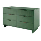 Manhattan Comfort - Granville commode moderne double large de 55,04 po - vert sauge-Recommandé pour les téléviseurs jusqu'à 50 pouces