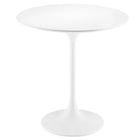 Modway - Lippa Rond de 20 po Bois Table d’appoint - Blanc blanc-Table d’appoint moderne