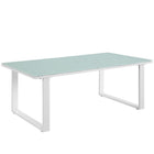 Modway - Fortuna Terrasse extérieure Table basse - Blanc-Table basse extérieure moderne