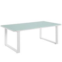 Modway - Fortuna Terrasse extérieure Table basse - Blanc-Table basse extérieure moderne