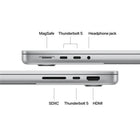 Apple - MacBook Pro 14 po - M5 Pro - CPU 15 cœurs - SSD 1 To - Mémoire 24 Go - Argent-Caméra et audio de pointe - Profitez d'un son limpide et d'un cadrage toujours parfait grâce à la caméra Center Stage 12 Mpx, aux trois micros de qualité studio et aux six haut-parleurs avec Audio spatial et prise en charge de Dolby Atmos