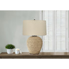 Monarch Specialties - Luminaire - 25 po H Lampe De Table - Rotin - Abat-Jour Beige - Transitionnel-Dotée d'un interrupteur rotatif pratique à 3 voies, cette lampe est compatible avec une seule ampoule (non incluse) pour passer d'une lumière faible à une lumière vive, pour une puissance maximale de 100W/120V