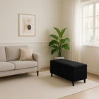 Brassex - Torin Ottoman de rangement - noir-Espace de rangement intérieur spacieux