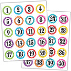 Teacher Created Resources - Autocollants numéros à pois, 120 par paquet, 6 paquets-Les autocollants sont sans acide et sans lignine
