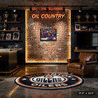 Connor McDavid and Darnell Nurse Oilers Celebration-H - Toile encadree - 31" x 22"-Dimensions finales: 31.5x22.5